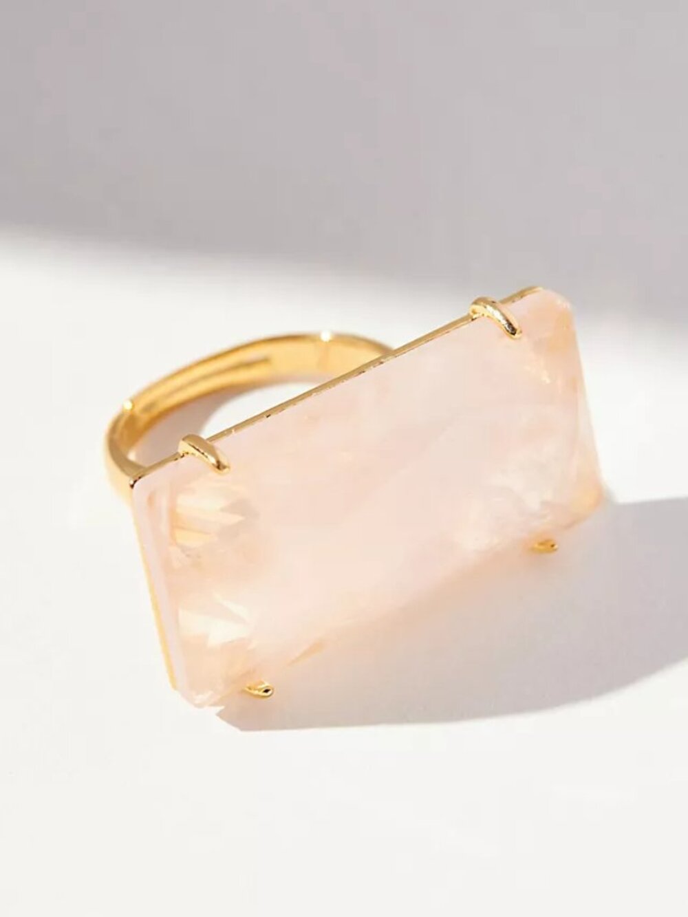 Anthropologie Rectangular Stone Cocktail Ring